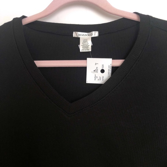 Bozzolo Thermal /Waffle Knit Long Sleeve Black - Picture 2 of 4